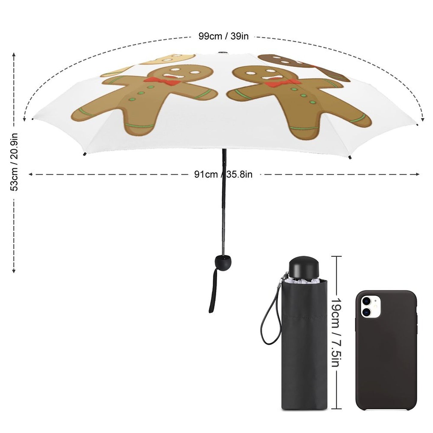 Paraguas Compacto UV Personalizado 5 Pliegues | Protección UPF 50+