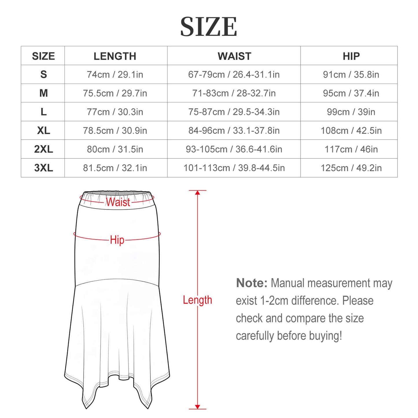 Bell-shaped Hemmed Skirt 1 (177)