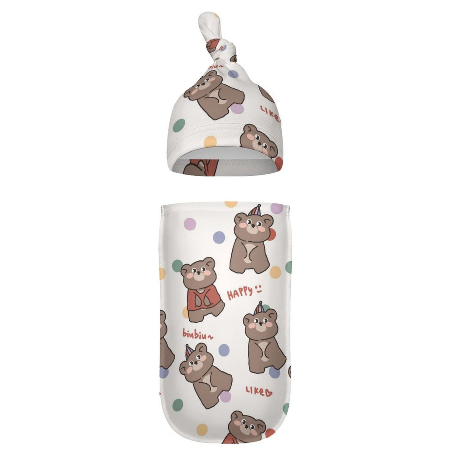 Set Arrullador Personalizado de Algodón con Gorrito para Bebé