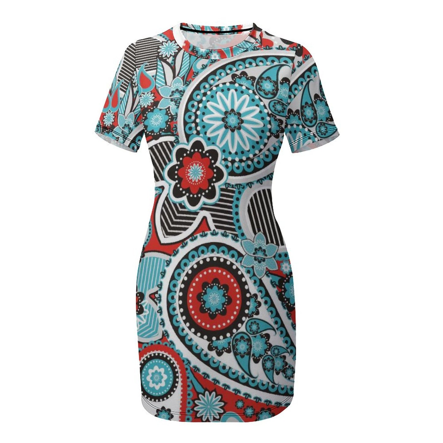 Vestido Ajustado Manga Corta Personalizable | Bodycon Pullover