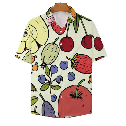 Camisa Personalizada de Manga Corta para Mujer con Cuello y Estampado Completo