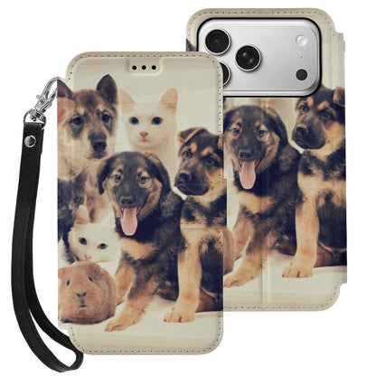 Funda de Piel con Tapa Personalizada para iPhone 17 con Ranuras para Tarjetas