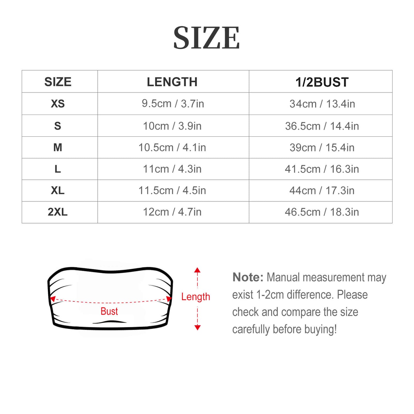 Top Bandeau Personalizado | Mini Tube Top Sin Tirantes