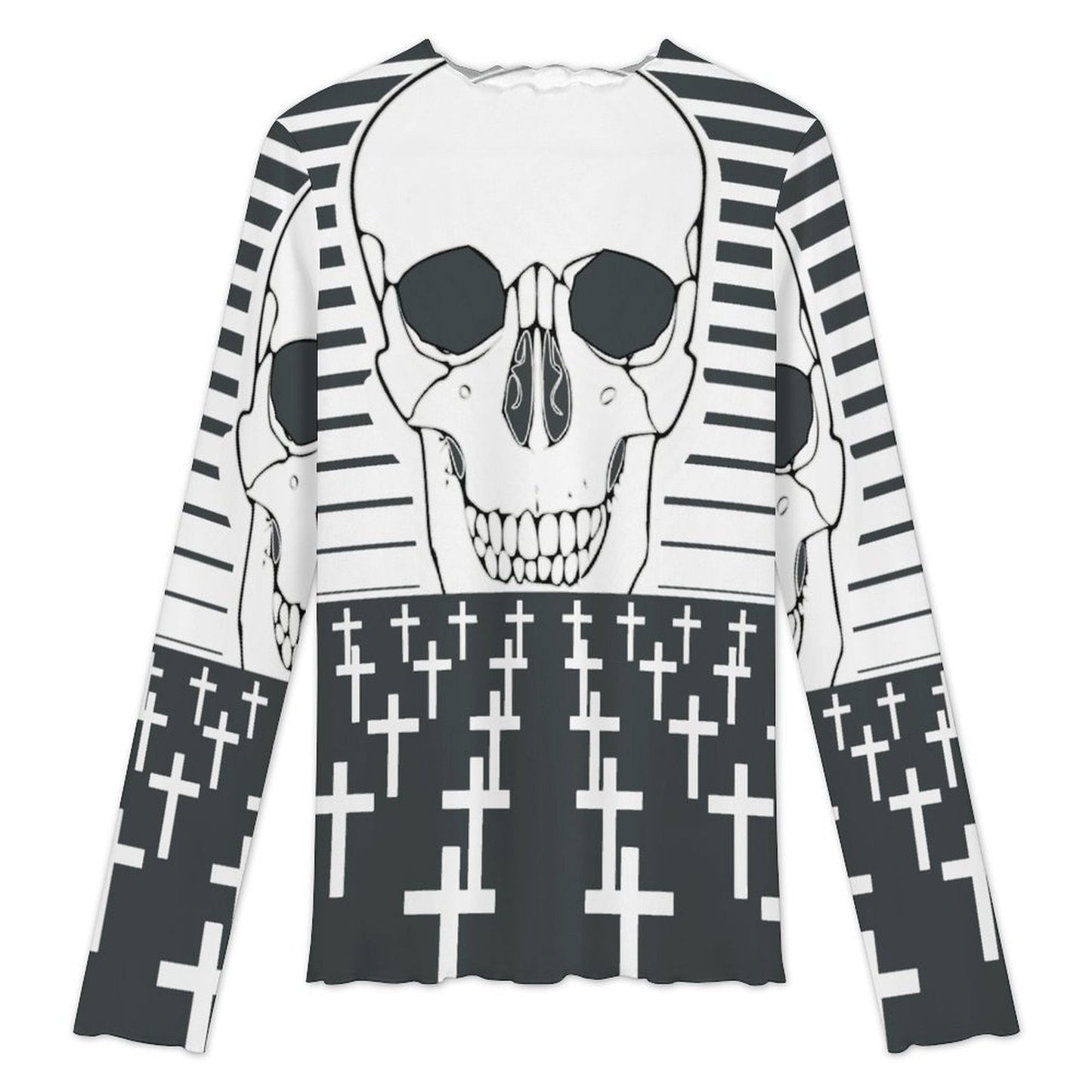 Blusa de Red Manga Larga con Cuello Alto Personalizable