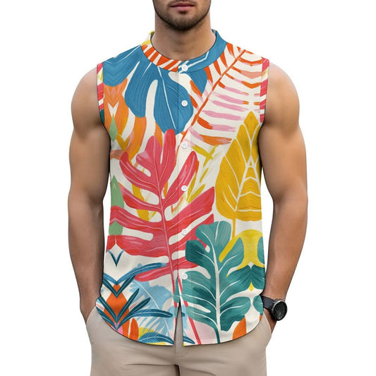 Camisa Sin Mangas para Hombre | Botones y Diseño Personalizado