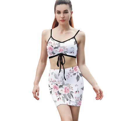 Conjunto de Falda Personalizado con Cordón | Set Sexy de 2 Piezas
