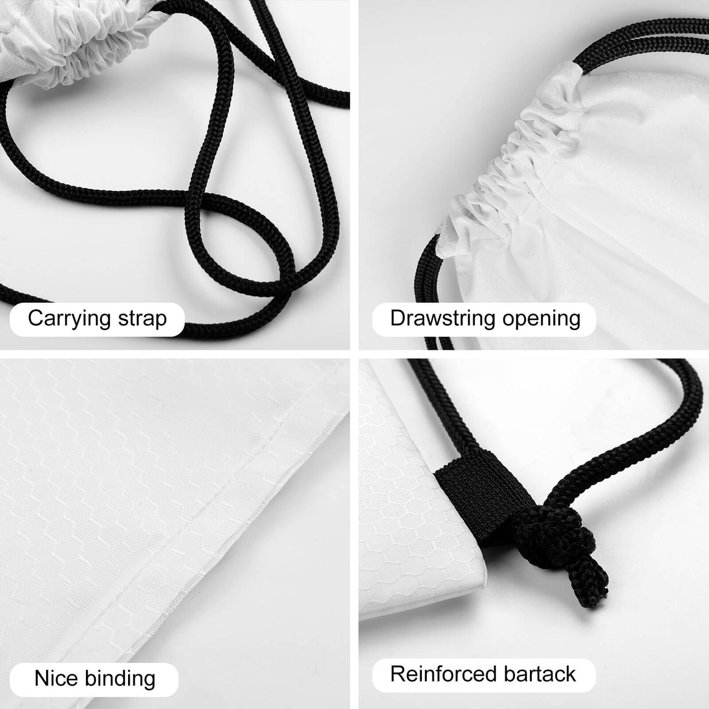 Mochila de Cuerdas Personalizada | Bolsa Hexagonal Drawstring