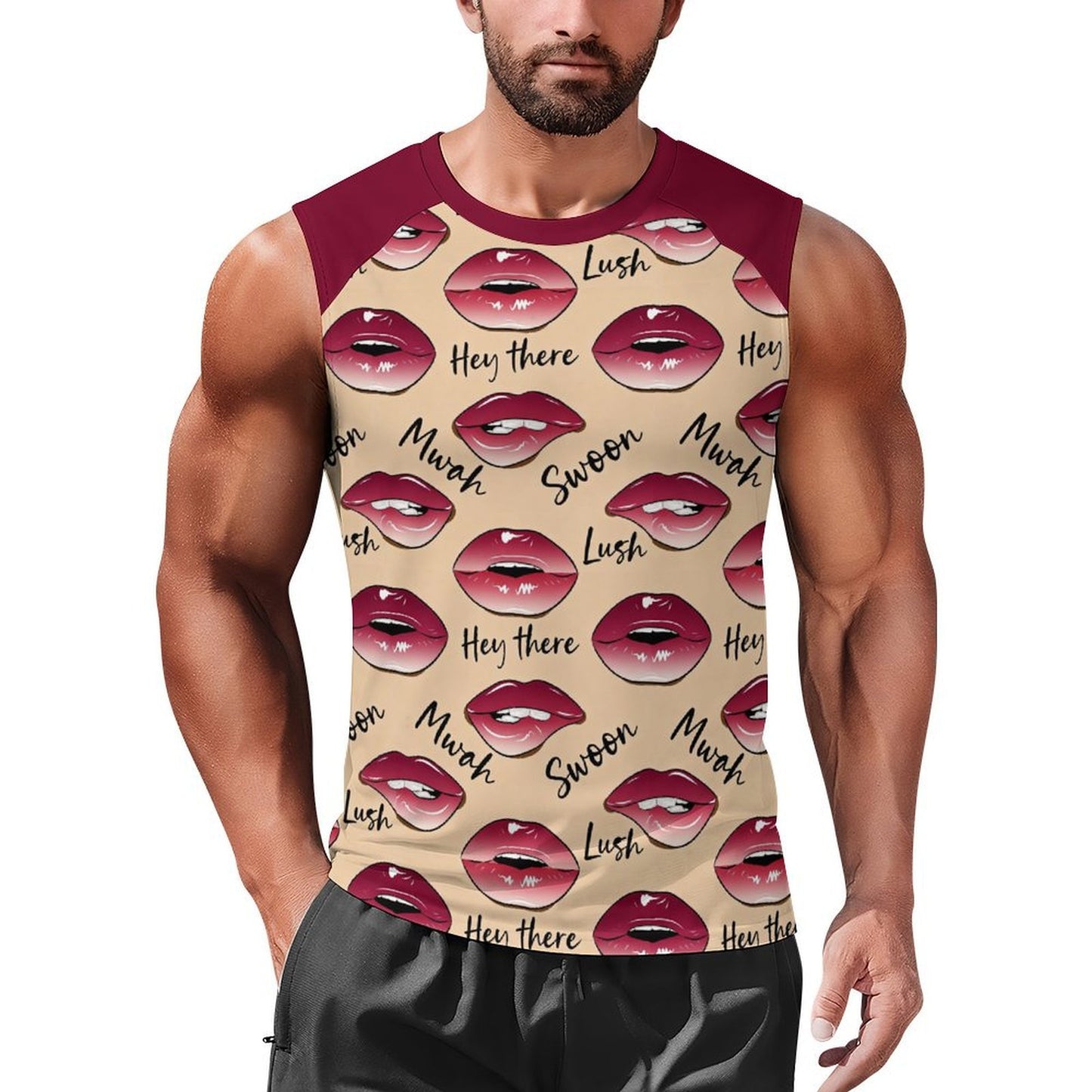 Playera Muscular sin Mangas Personalizada | Corte Raglán a Dos Tonos