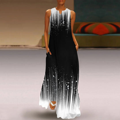 Vestido Maxi Sin Mangas Personalizado | Corte Slim Fit Elegante