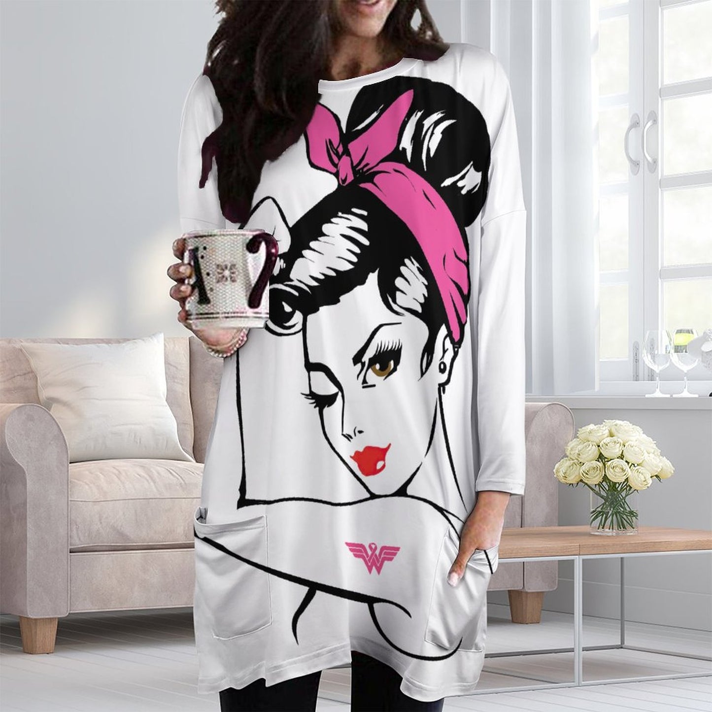 Sudadera Túnica Larga con Bolsillos | Oversize para Leggings 2XS-6XL