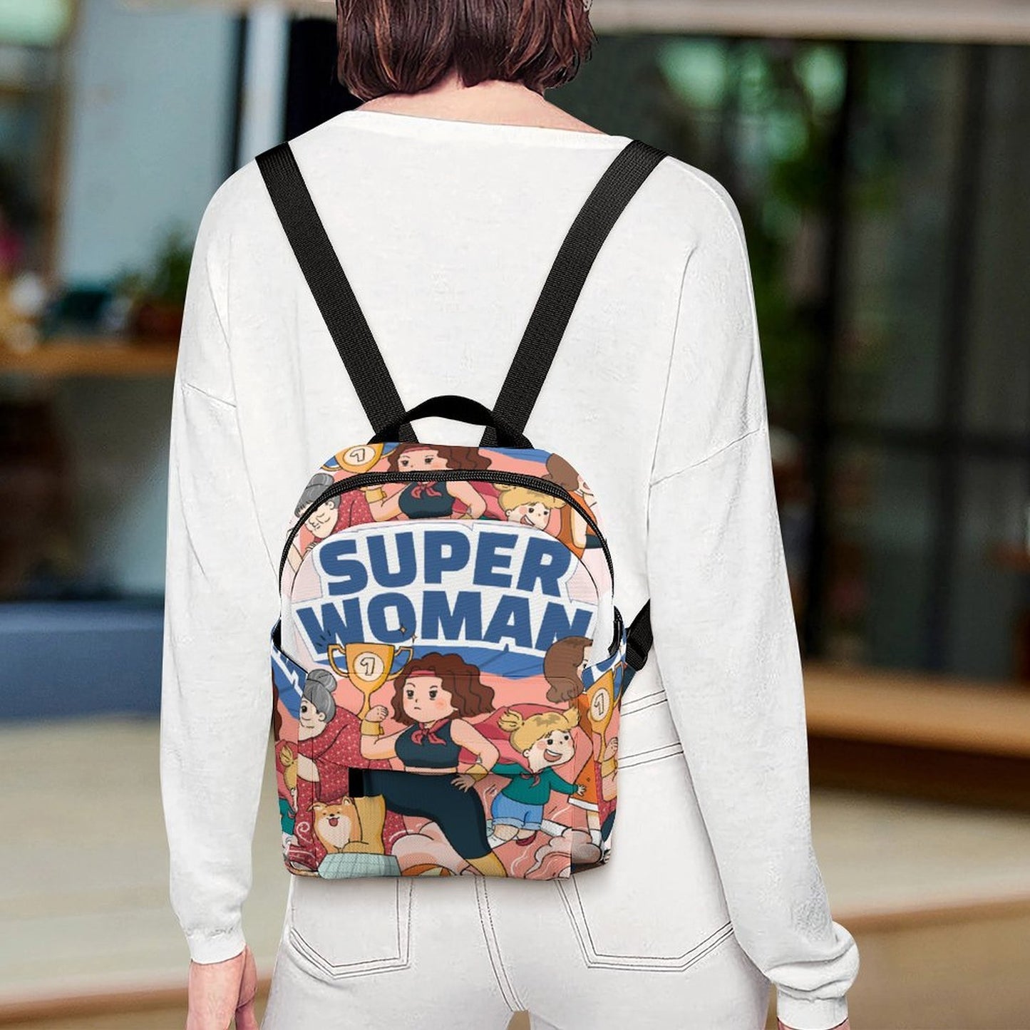 Mini Mochila Casual Personalizada Impermeable de Tela Oxford