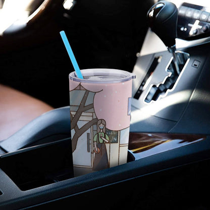 Vaso Térmico Coche 590ml Personalizado | Encaja Portavasos Auto
