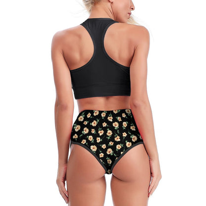 Shorts de Yoga de Tiro Alto Personalizados | Estampado Completo para Entrenamiento