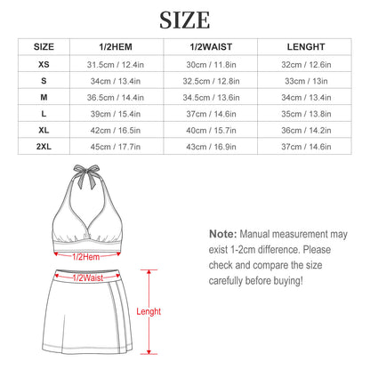 Traje de Baño de Dos Piezas Personalizado | Top y Falda