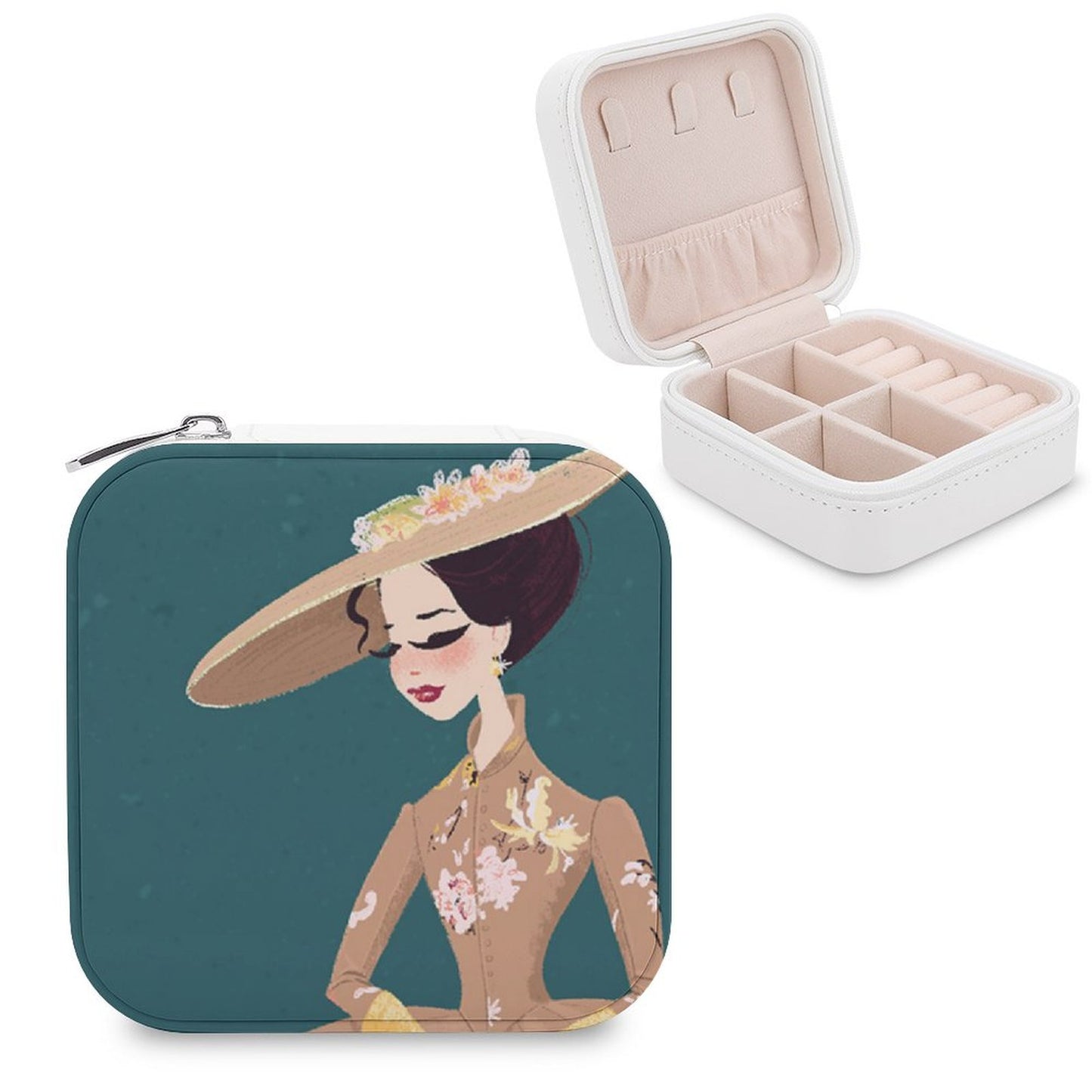 Joyero de Viaje Personalizado | Mini Organizador Portátil PU | Regalo Mujer