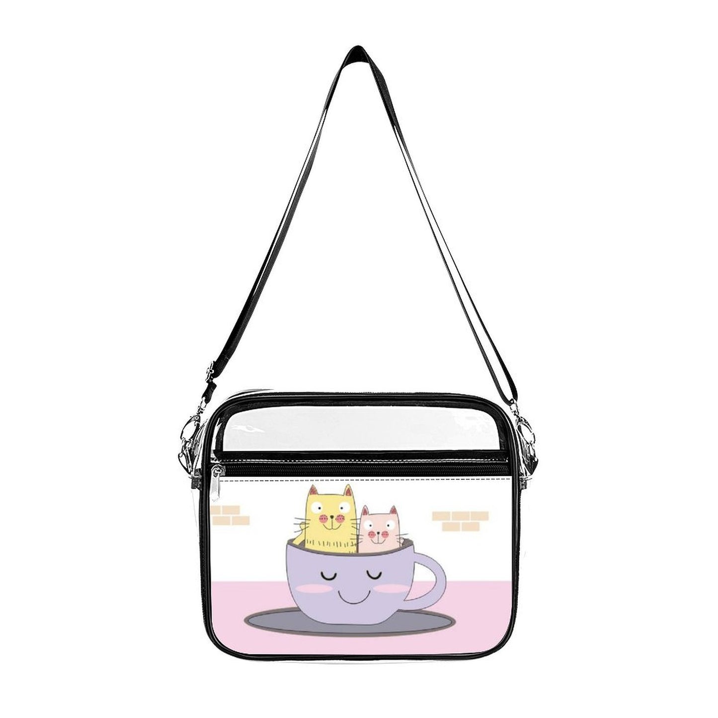 Bolsa Cruzada Transparente PVC Personalizable con Impresión UV