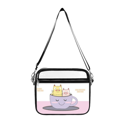 Bolsa Cruzada Transparente PVC Personalizable con Impresión UV