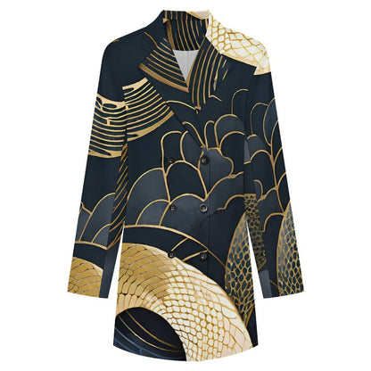 Vestido Blazer Personalizable con Doble Botonadura para Mujer