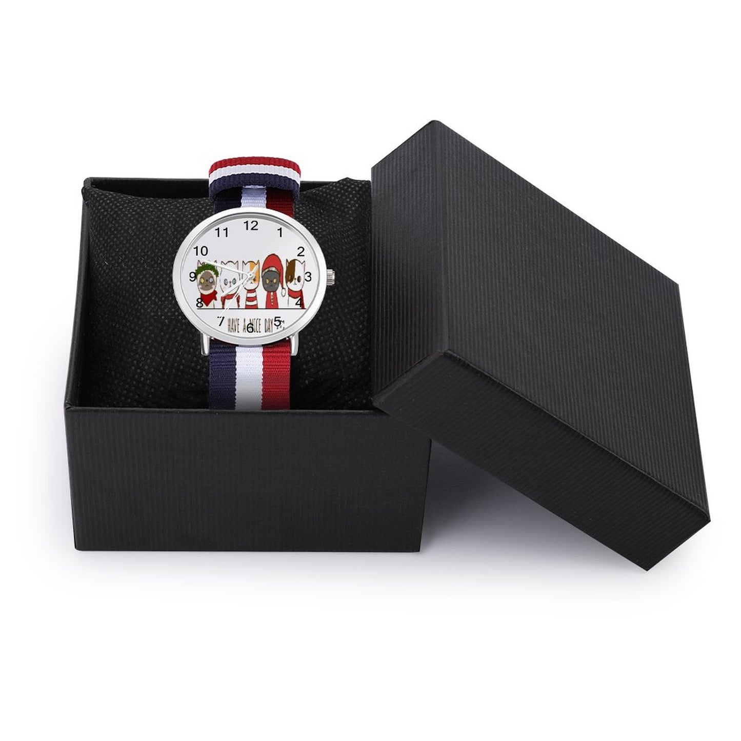 Reloj Correa Nylon Tricolor Personalizado | Estilo Preppy Náutico