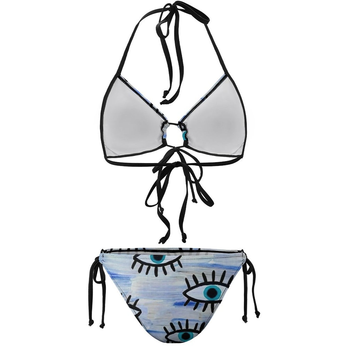Bikini de Lazos Ajustable con Fruncido | Traje de Baño Personalizable