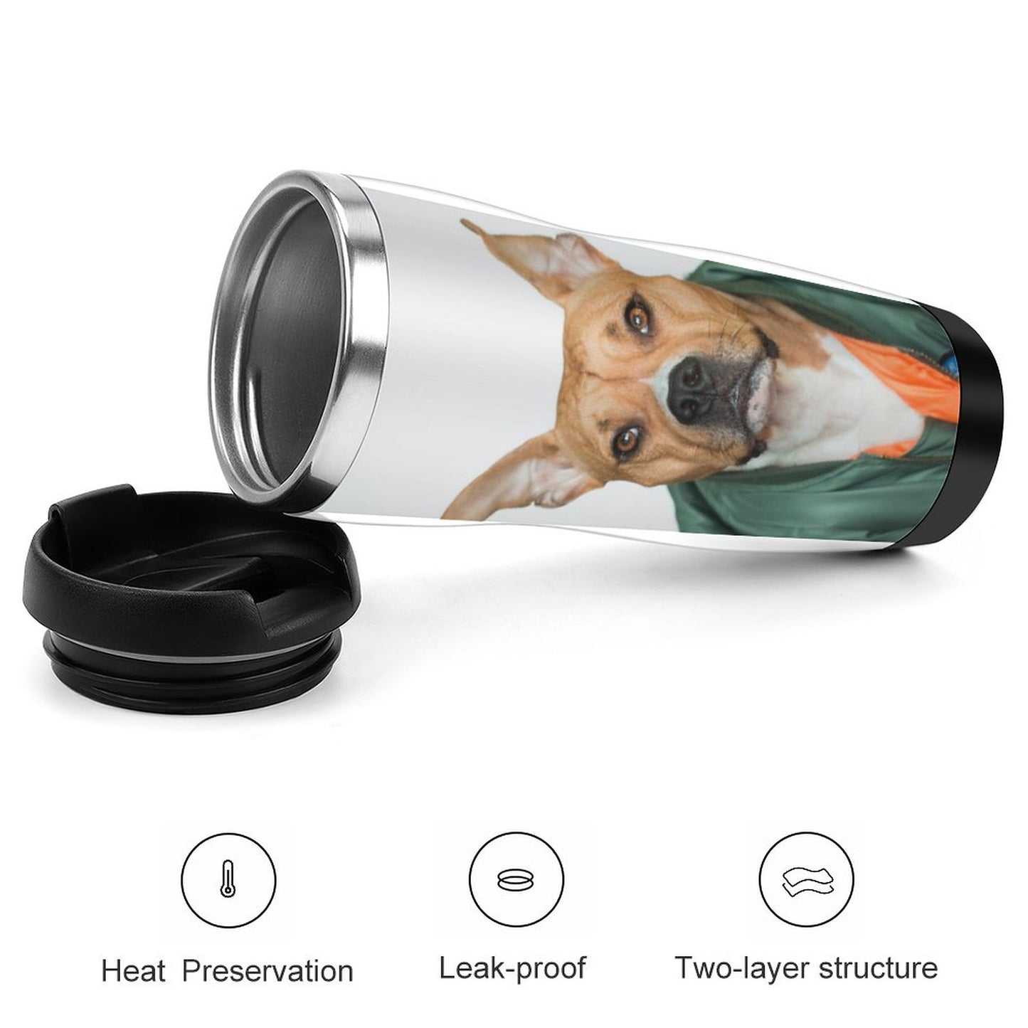 Termo Mug Personalizado 380ml | Acero Inox Desmontable & Tapa Snap