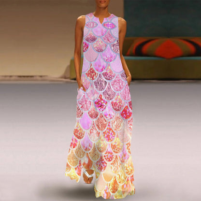 Vestido Largo Sin Mangas | Maxi Vestido Corte Columna Personalizado