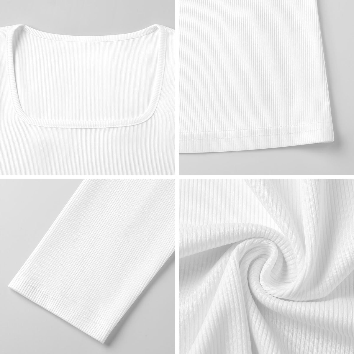Blusa Personalizable de Manga Larga con Cuello Cuadrado para Mujer