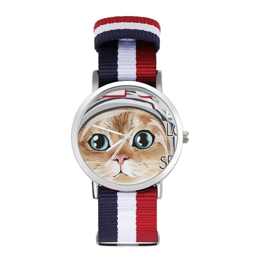 Reloj Minimalista Sin Bisel Personalizado | Correa Nylon Tricolor