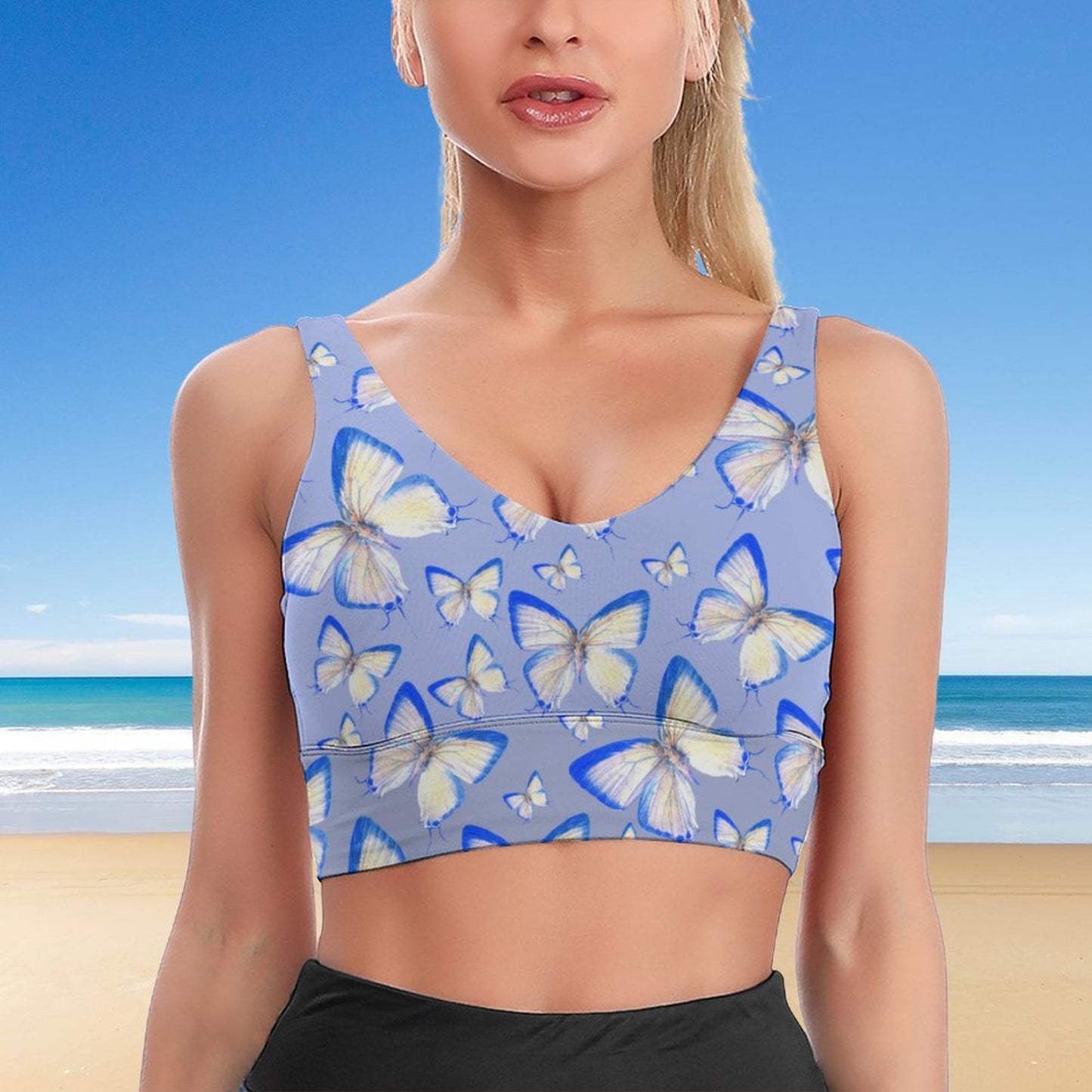 Sports Bra U-Neck Personalizado | Top Deportivo Soporte Alto