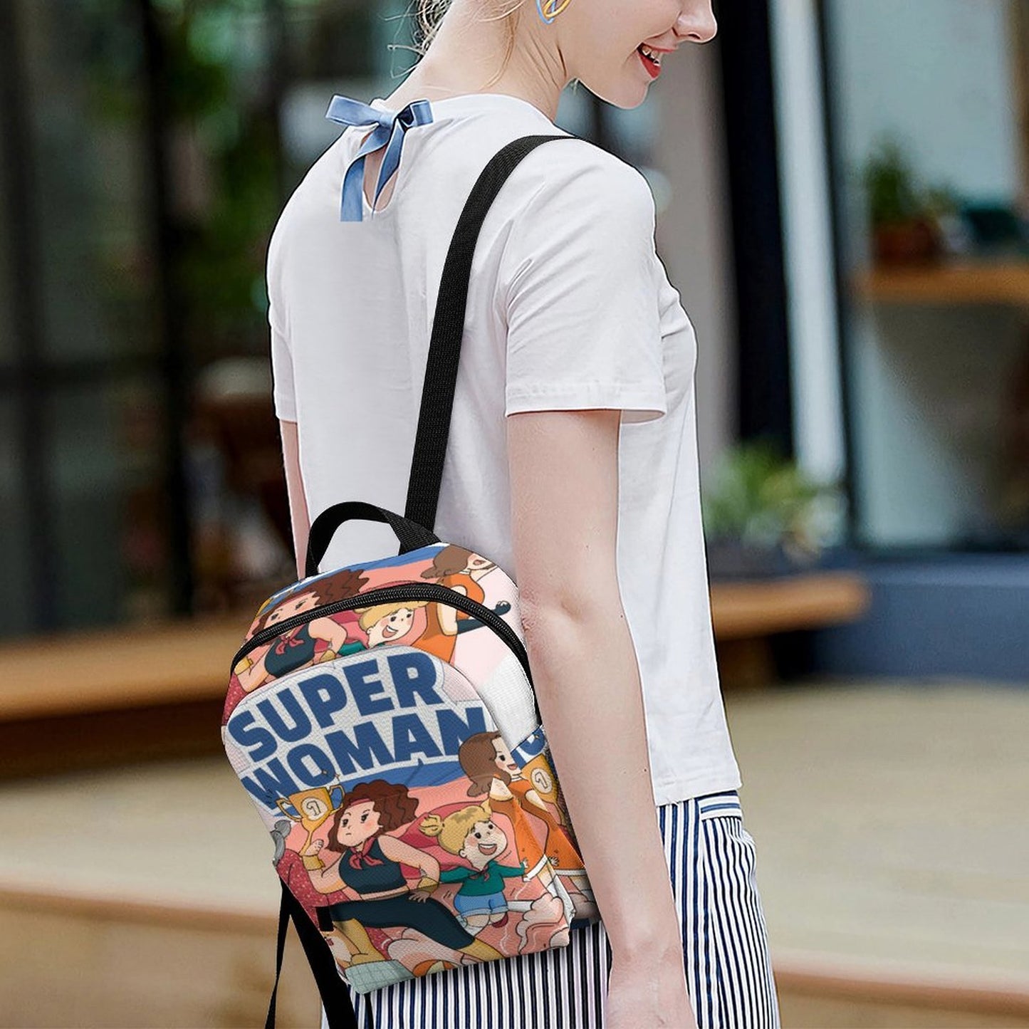 Mini Mochila Casual Personalizada Impermeable de Tela Oxford