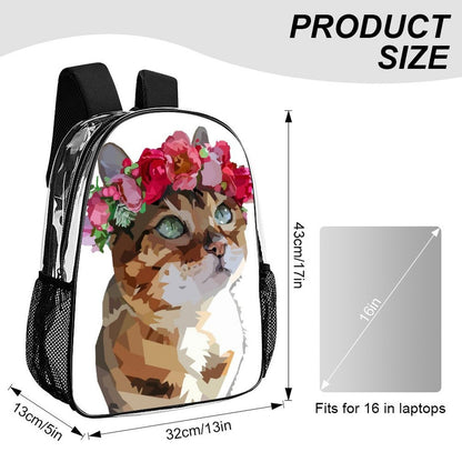 Mochila Transparente Personalizada de 17 Pulgadas para Uso Rudo
