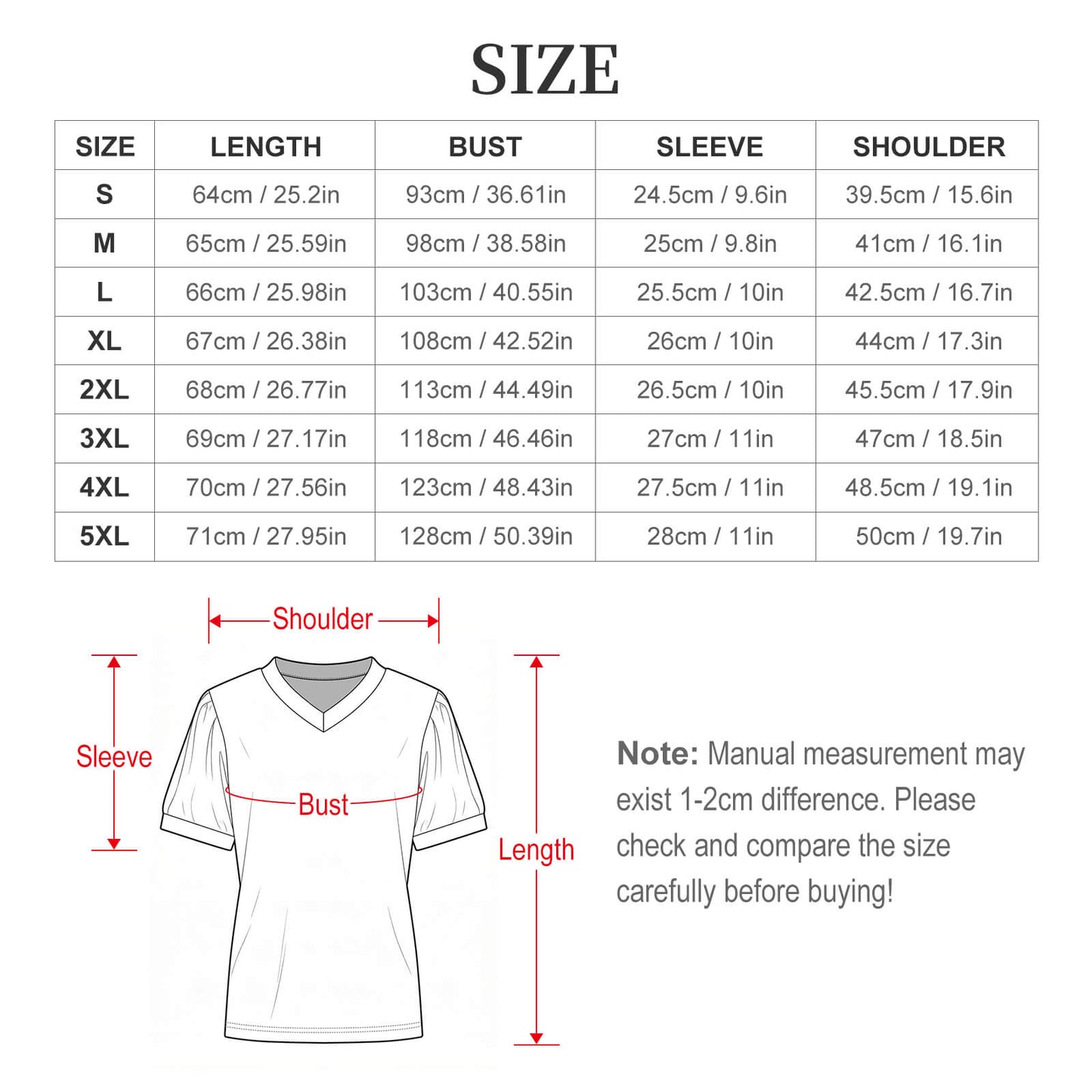Camiseta para Dama con Escote en V y Mangas Abullonadas en Tela Texturizada con Estampado Personalizado