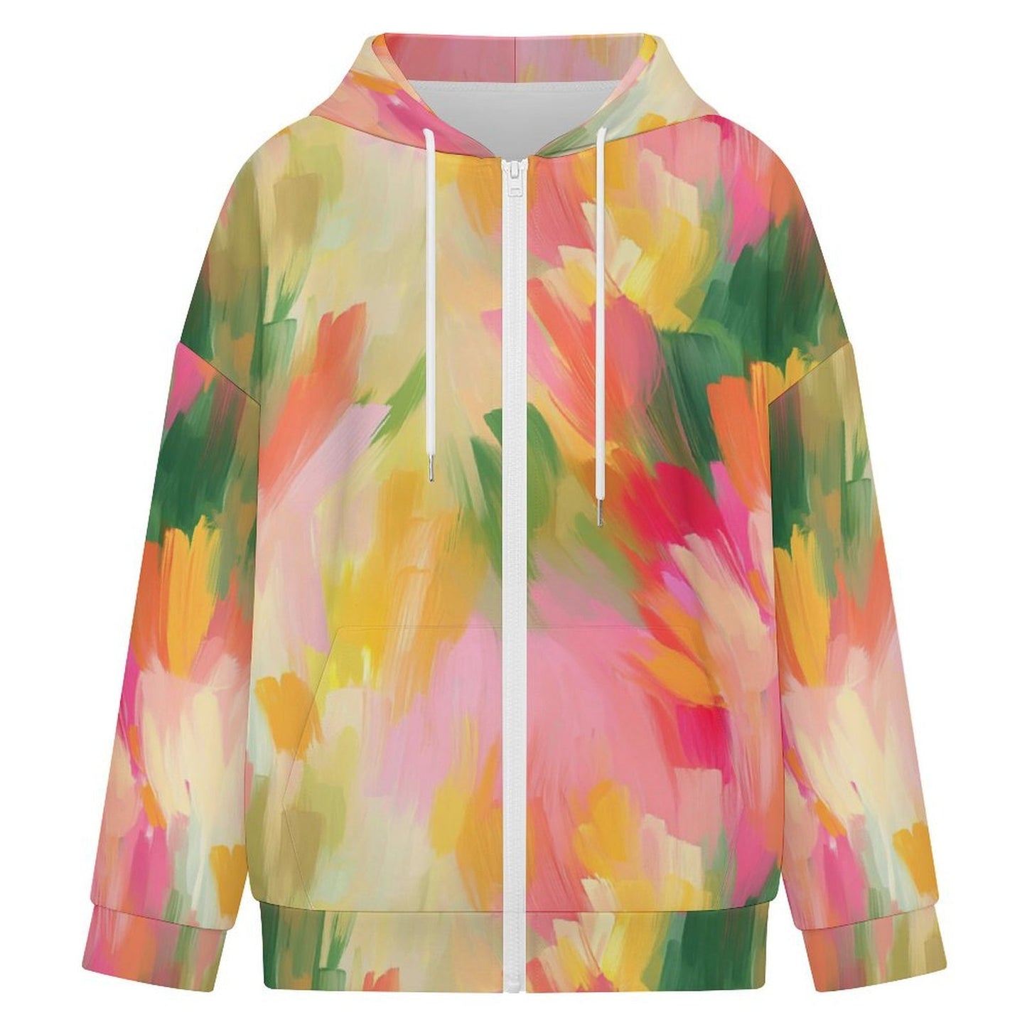 Sudadera con Capucha y Cierre Completo para Mujer en Tela Aireada Personalizable