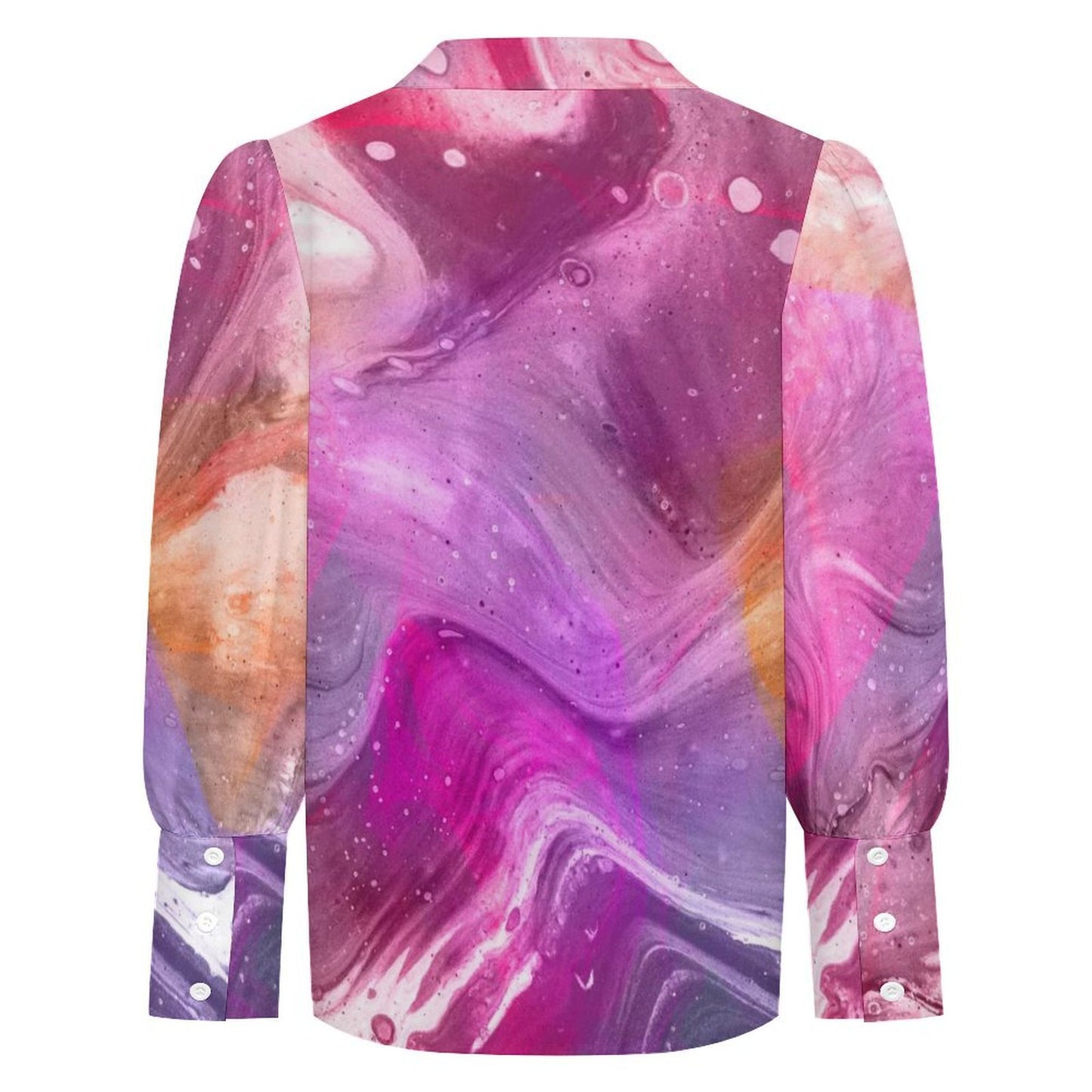 Blusa Satinada Personalizable con Manga Farol para Mujer