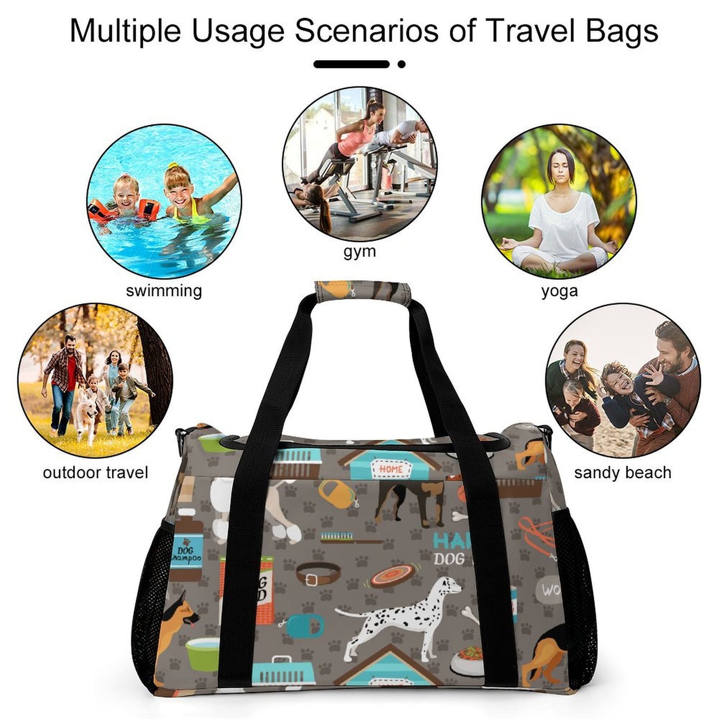 Bolsa Duffel Personalizada para Viaje y Gimnasio con Correa Desmontable