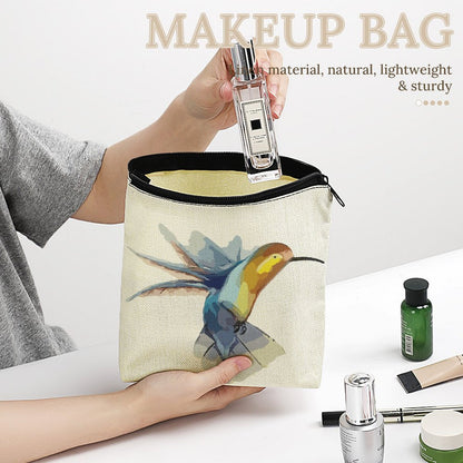 Cosmetiquera de Lino Personalizada | Bolsa de Maquillaje con Foto