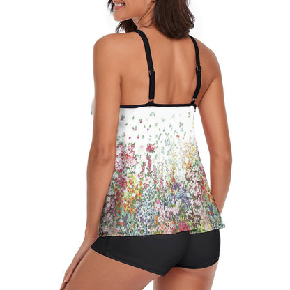 Tankini Personalizado de Dos Piezas | Traje de Baño con Short Bóxer
