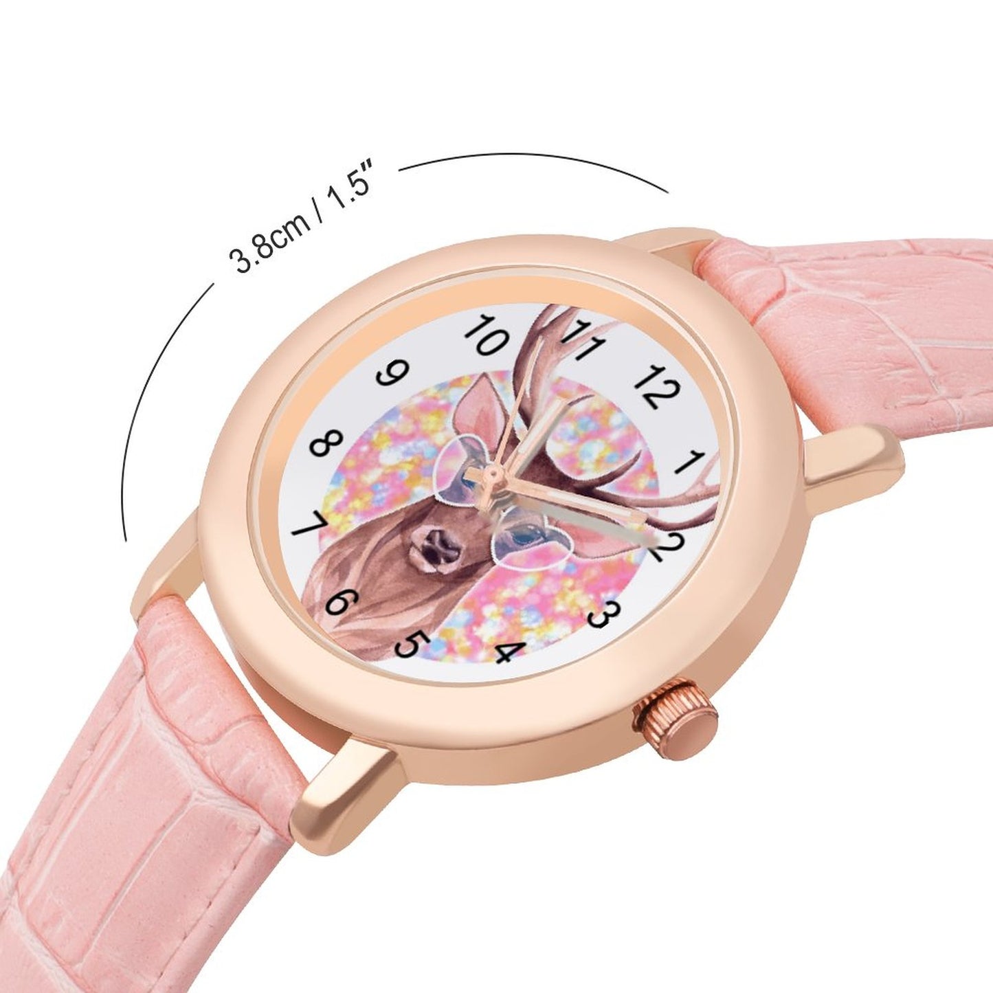Reloj de Mujer Personalizado | Correa de Cuero Rosa