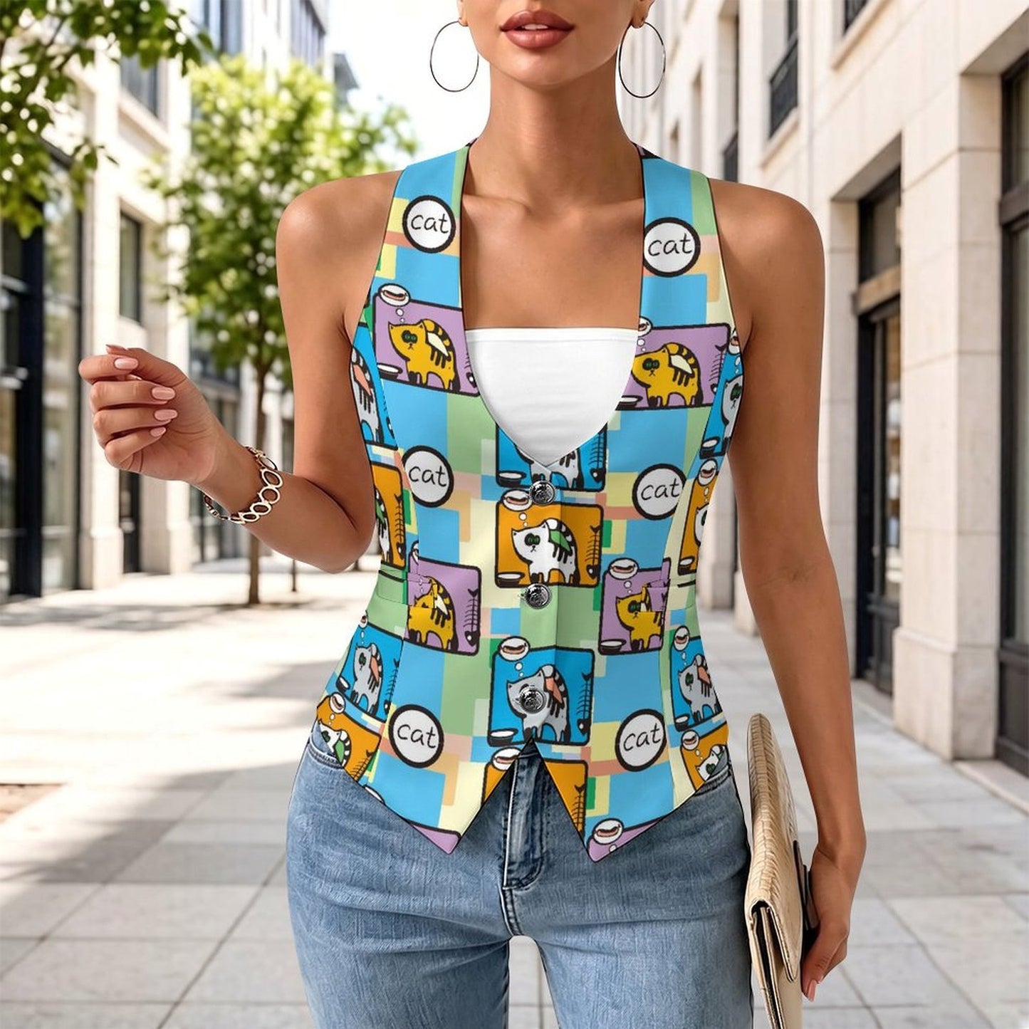 Suit Jacket And Vest Food Cat