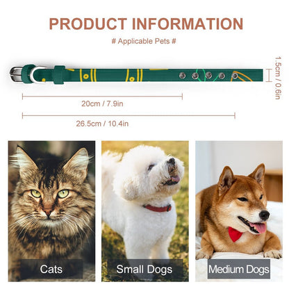 Collar Personalizado de Tela Oxford para Perros Pequeños y Cachorros