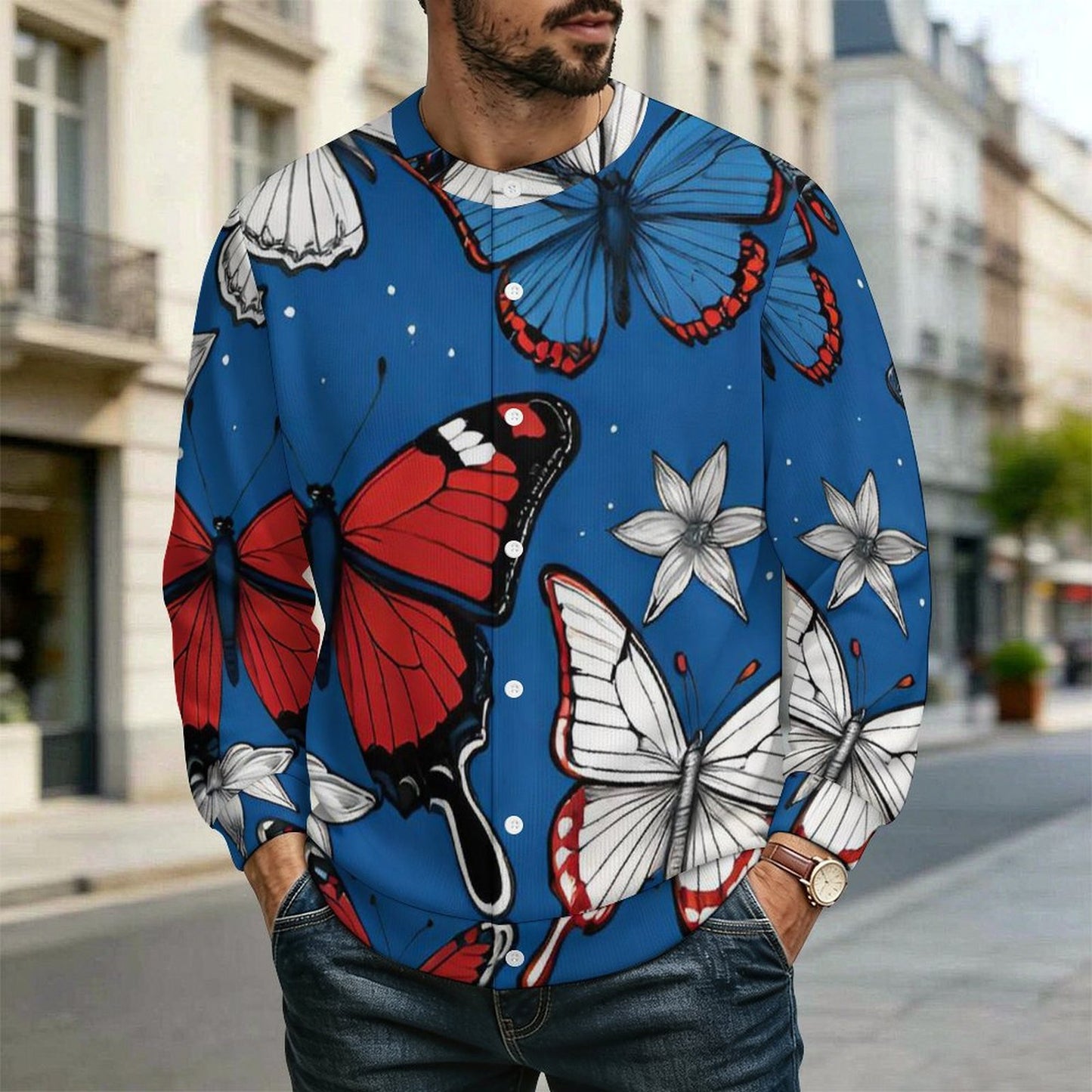 Cárdigan Personalizado para Hombre con Diseño a Tu Elección