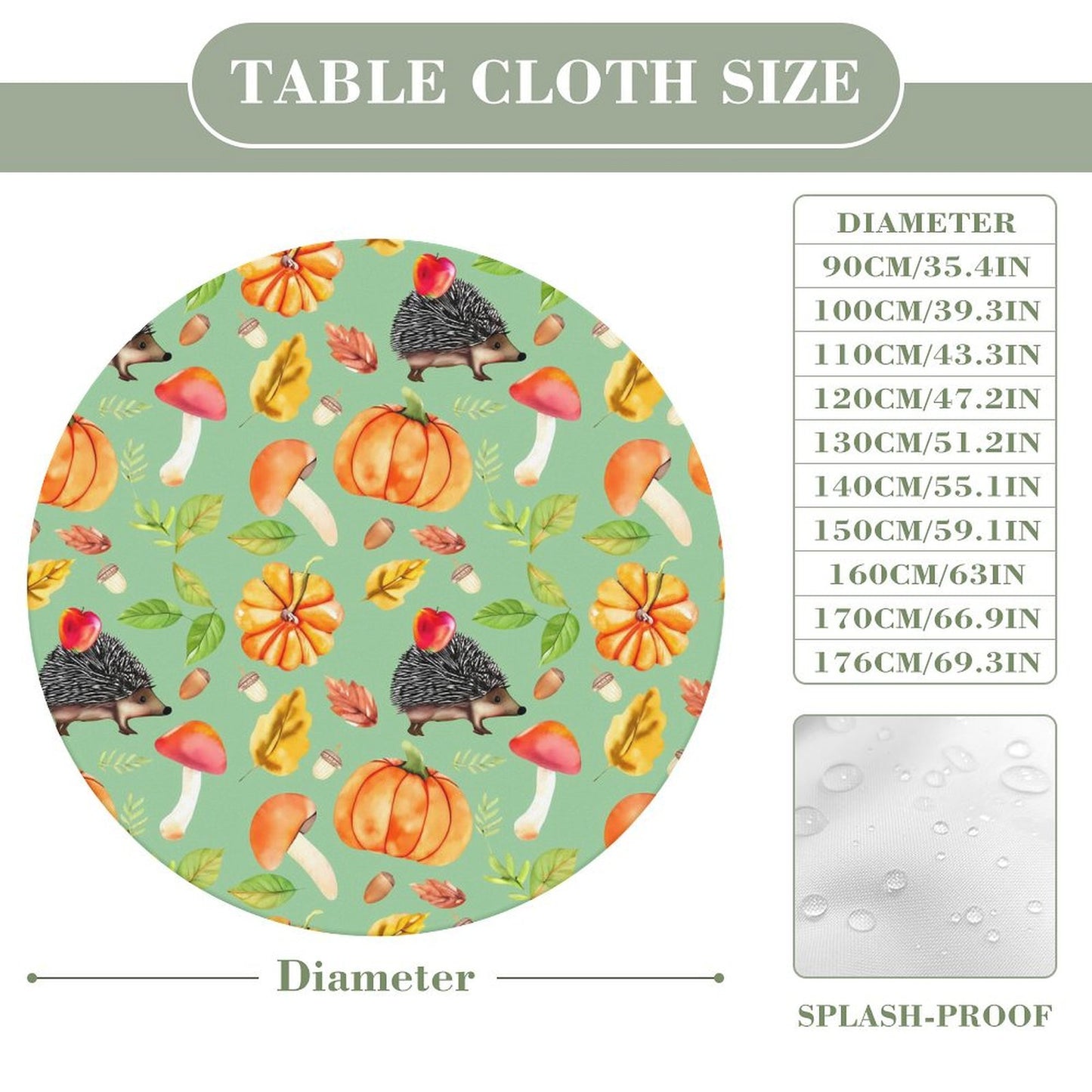 Cubremesa Redondo Ajustado | El Mantel a Prueba de Viento y Derrames