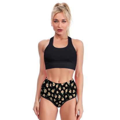 Shorts de Yoga de Tiro Alto Personalizados | Estampado Completo para Entrenamiento