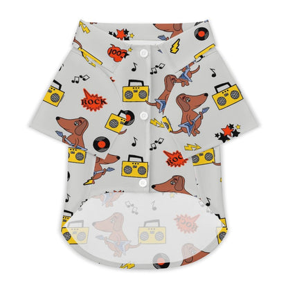 Camisa Personalizada para Mascotas | Estilo Hawaiano y Tela Elástica