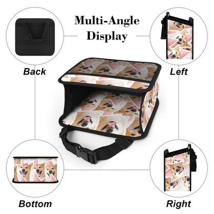 Organizador para asiento de auto personalizable en piel sintética PU con bolsillo de malla