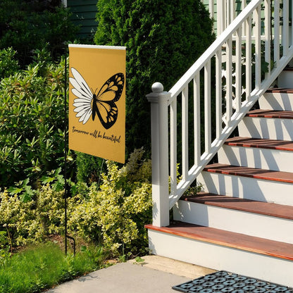 Bandera de Lino para Jardín | La Firma Rústica para tu Obra Maestra