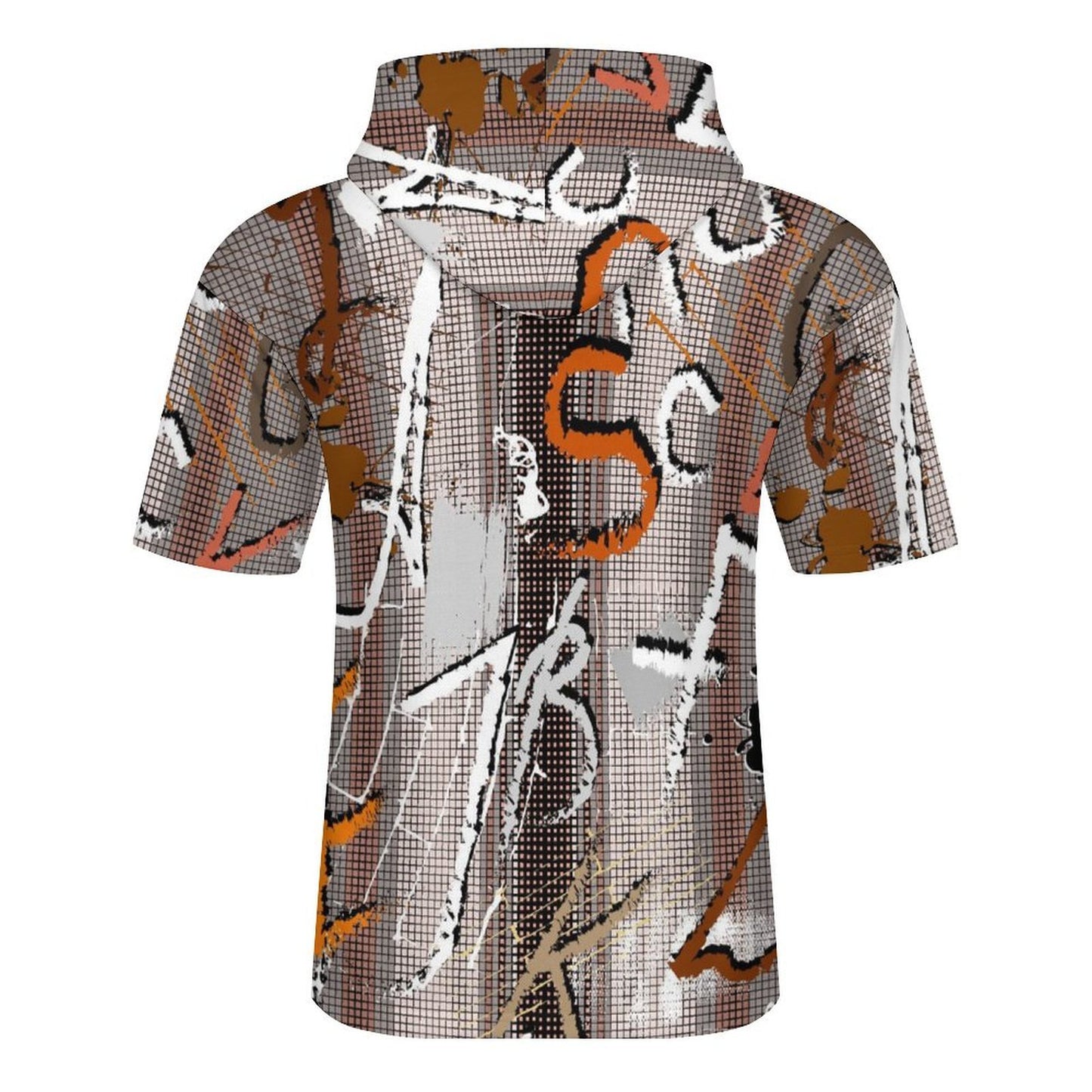 Sudadera con Capucha de Manga Media en Tela Texturizada con Estampado Personalizado