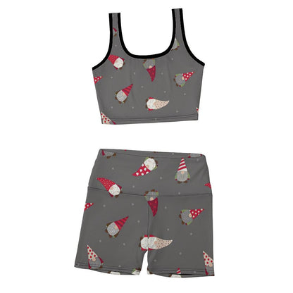 Set Deportivo Acanalado 2 Piezas | Top + Biker Shorts Yoga S-2XL