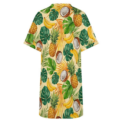Casual Flared Sleeve V-Neck Dress 1 (3)
