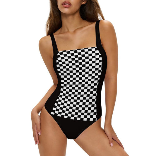 Traje de Baño de Una Pieza Cuello Cuadrado Personalizado | Efecto Moldeador
